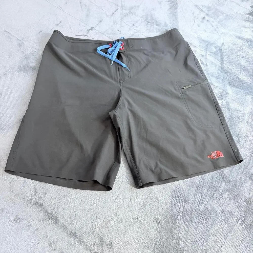 The North Face Board Shorts Men's 36 Black Swim Trunks beach pool vacation